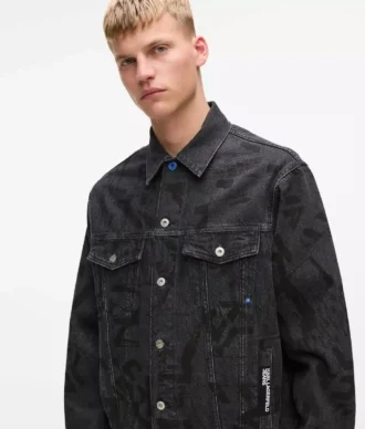 Allover-Monogramm-Jeansjacke