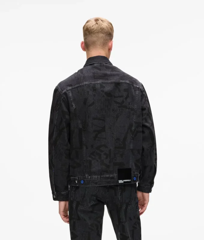 Allover-Monogramm-Jeansjacke Allover-Monogramm-Jeansjacke