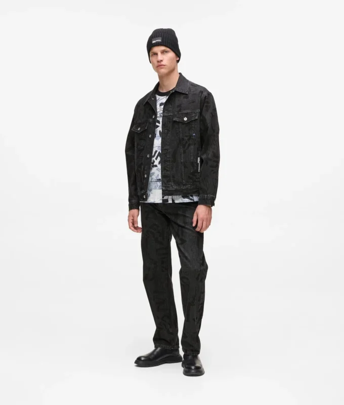 Allover-Monogramm-Jeansjacke Allover-Monogramm-Jeansjacke