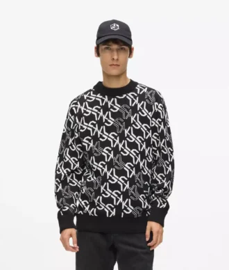 Allover-Monogramm-Pullover