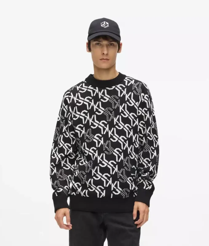 Allover-Monogramm-Pullover Allover-Monogramm-Pullover