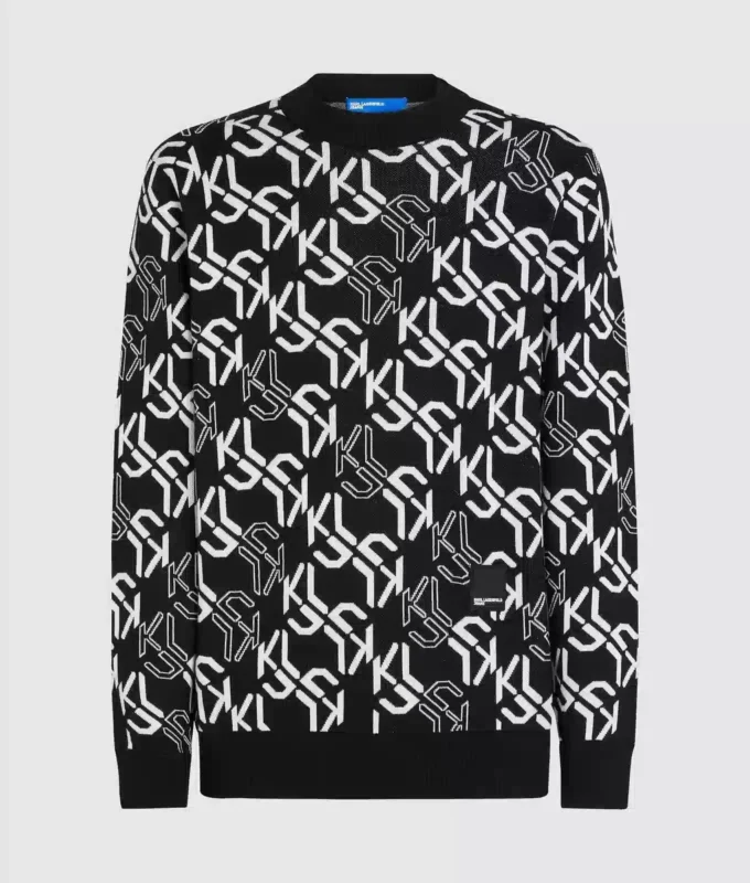 Allover-Monogramm-Pullover Allover-Monogramm-Pullover