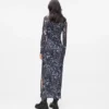Allover-Print-Kleid aus Mesh