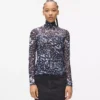 Allover-Print-Mesh-Oberteil