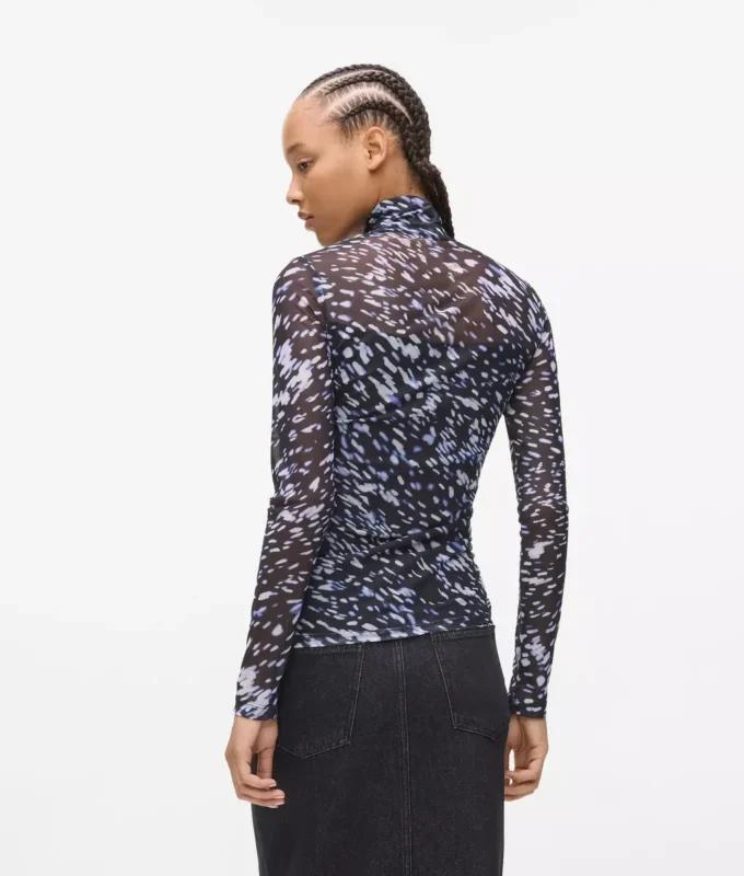 Allover-Print-Mesh-Oberteil