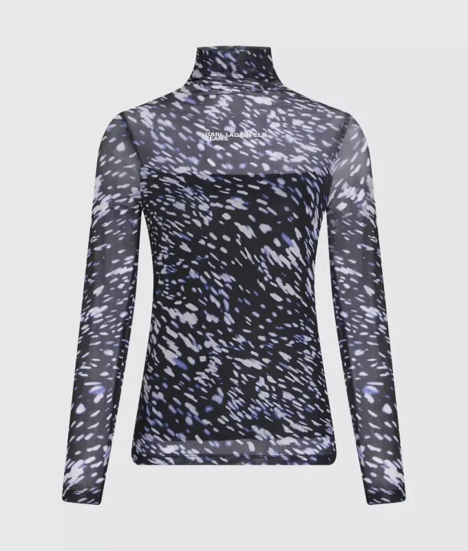 Allover-Print-Mesh-Oberteil