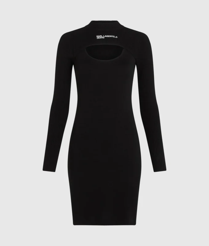 Ausgeschnittenes Strickkleid