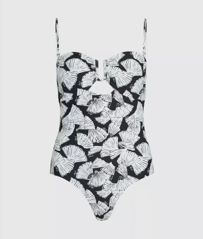 Badeanzug mit Fächerprint Badeanzug mit Fächerprint