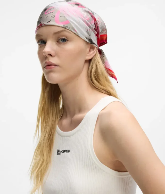 Bandana-Schal mit Graffiti-Print Bandana-Schal mit Graffiti-Print