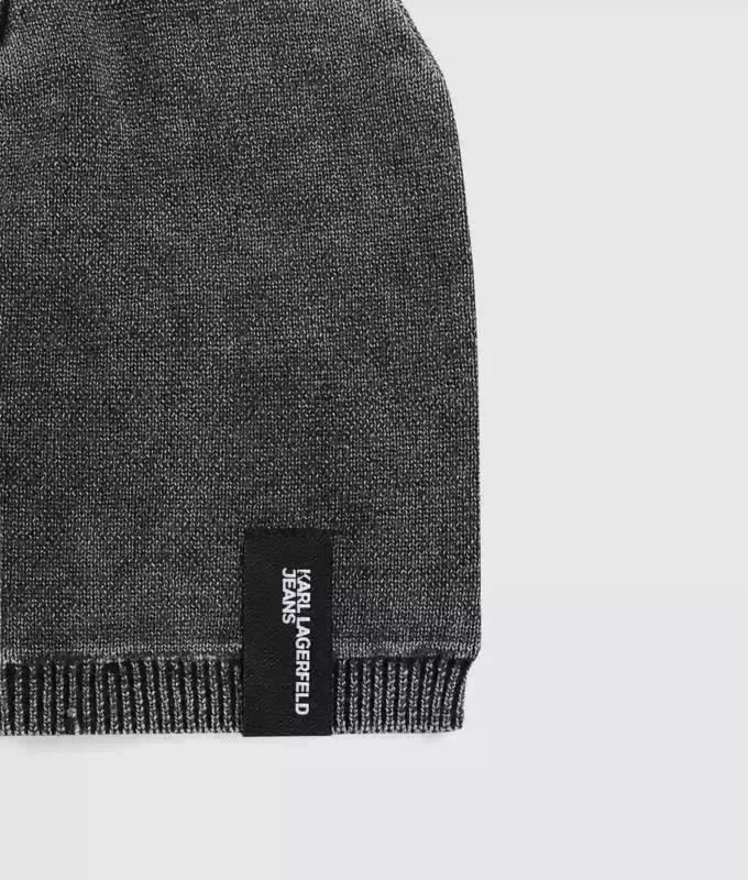 Beanie mit gewaschenem Logo-Patch Beanie mit gewaschenem Logo-Patch