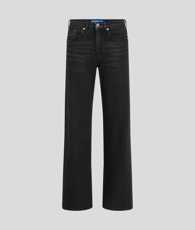 BESCHICHTETE, ENTSPANNTE JEANS MIT MITTLERER TAILLE