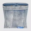 Beschichtetes Denim-Bustier