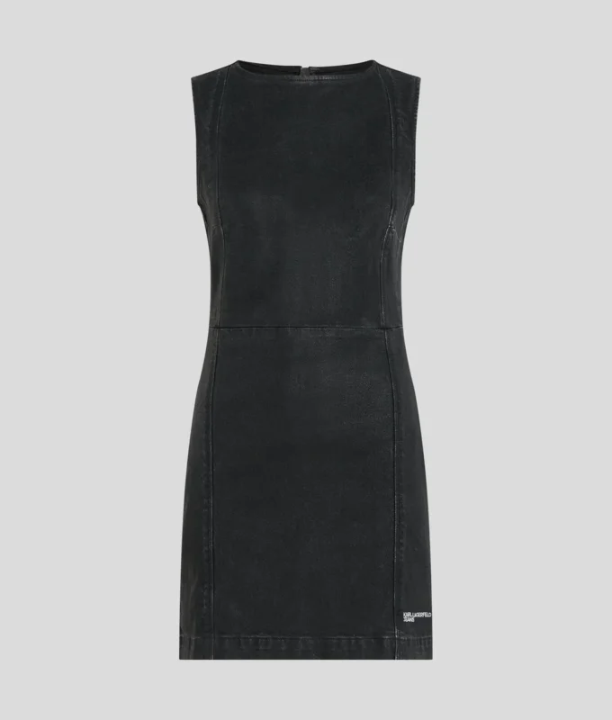 BESCHICHTETES DENIMKLEID BESCHICHTETES DENIMKLEID