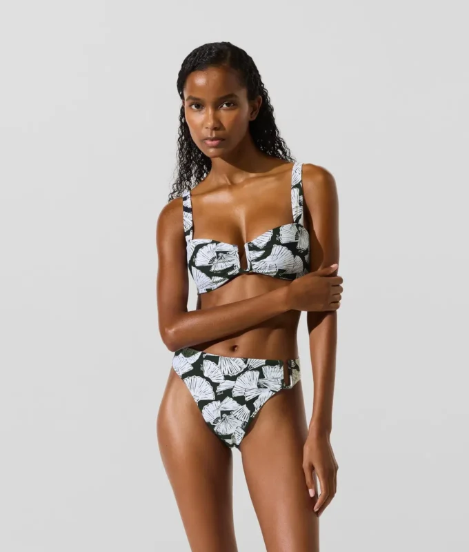 Bikini-Höschen mit Fächerprint Bikini-Höschen mit Fächerprint