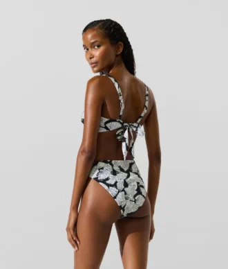 Bikini-Oberteil mit Fächerprint