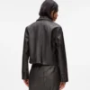 Blazer aus Kunstleder im Used-Look Blazer aus Kunstleder im Used-Look