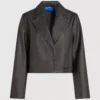 Blazer aus Kunstleder im Used-Look Blazer aus Kunstleder im Used-Look