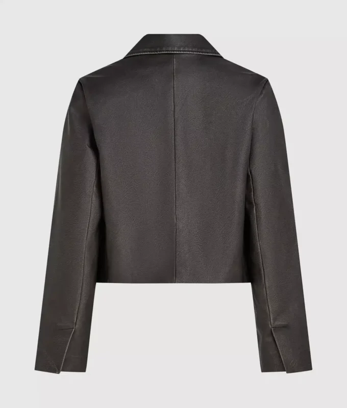 Blazer aus Kunstleder im Used-Look Blazer aus Kunstleder im Used-Look