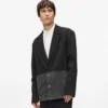 Blazer mit Denim-Einsatz Blazer mit Denim-Einsatz