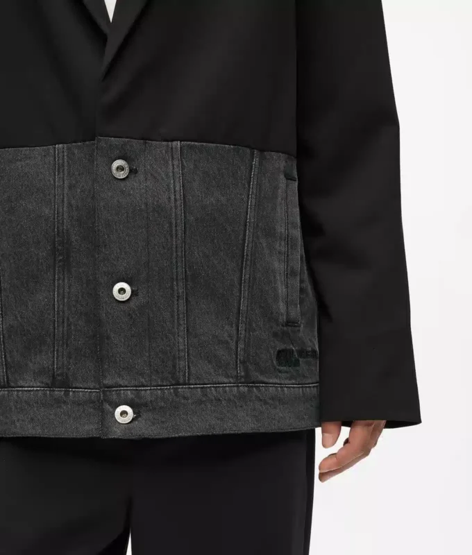 Blazer mit Denim-Einsatz Blazer mit Denim-Einsatz