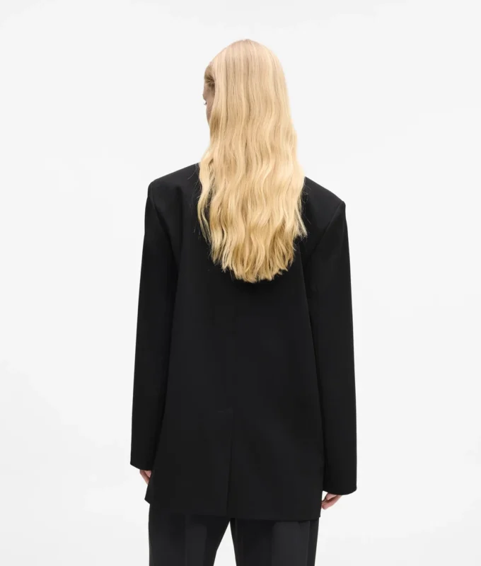 Blazer mit Denim-Einsatz