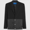 Blazer mit Denim-Einsatz Blazer mit Denim-Einsatz