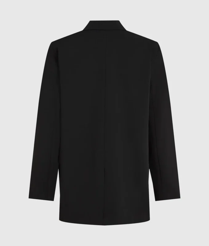 Blazer mit Denim-Einsatz