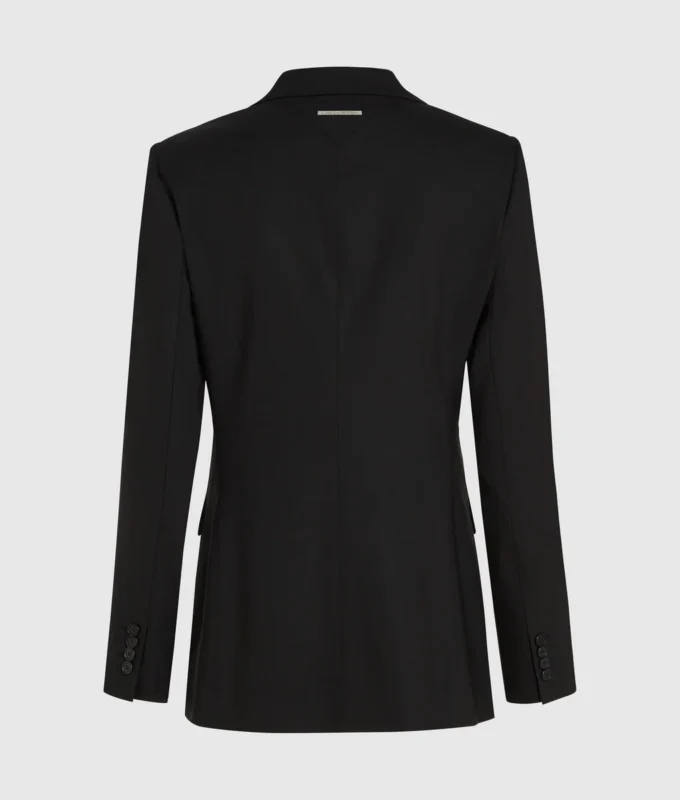Blazer mit Gürtel und kontrastierendem Revers Blazer mit Gürtel und kontrastierendem Revers
