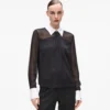 Bluse mit Krawattendetail Bluse mit Krawattendetail