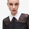 Bluse mit Krawattendetail Bluse mit Krawattendetail