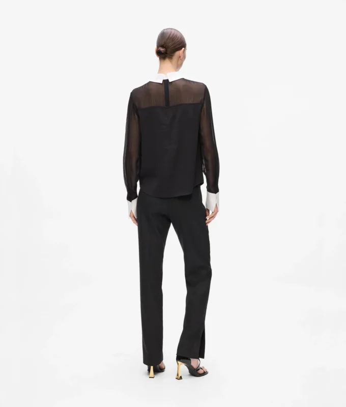 Bluse mit Krawattendetail Bluse mit Krawattendetail