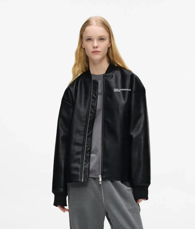 Bomberjacke aus Kunstleder Bomberjacke aus Kunstleder