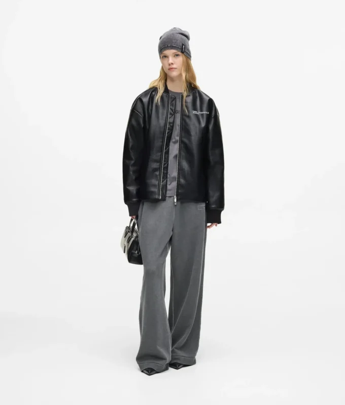 Bomberjacke aus Kunstleder Bomberjacke aus Kunstleder