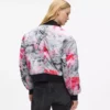 Bomberjacke mit Allover-Lackprint
