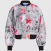 Bomberjacke mit Allover-Lackprint