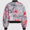 Bomberjacke mit Allover-Lackprint