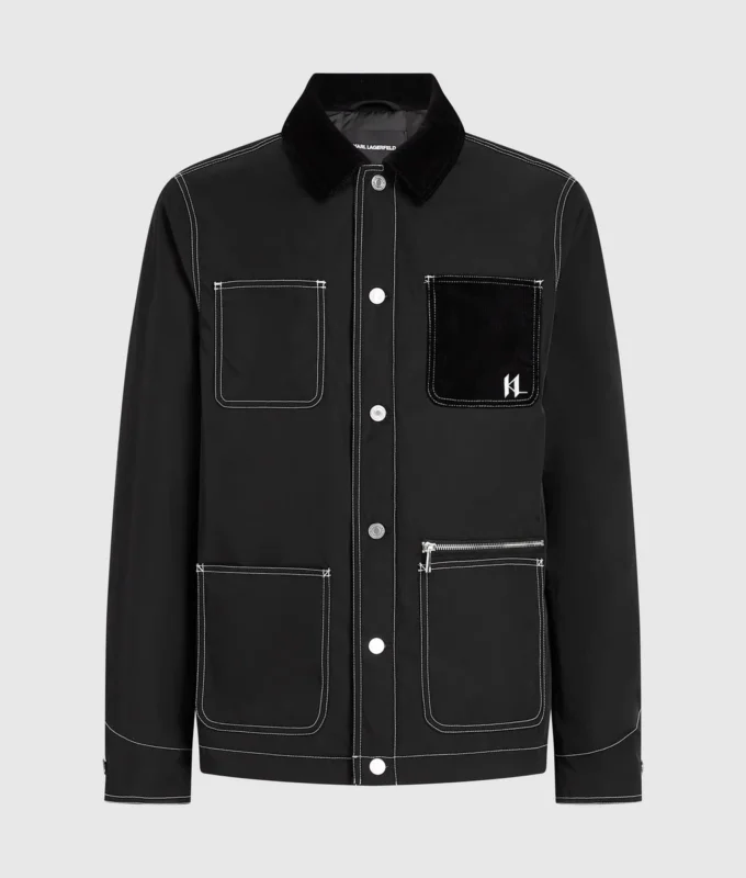 Bomberjacke mit Kontrastnähten