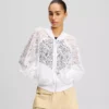 BOMBERJACKE MIT ORCHIDEENSTICKEREI BOMBERJACKE MIT ORCHIDEENSTICKEREI