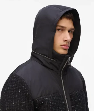Bouclé-Daunenjacke