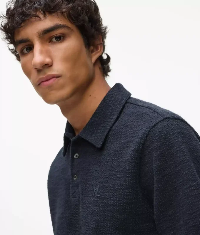 Bouclé-Poloshirt Bouclé-Poloshirt