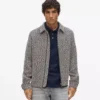 Bouclé-Tweedjacke mit Reißverschluss Bouclé-Tweedjacke mit Reißverschluss