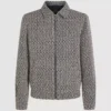 Bouclé-Tweedjacke mit Reißverschluss Bouclé-Tweedjacke mit Reißverschluss