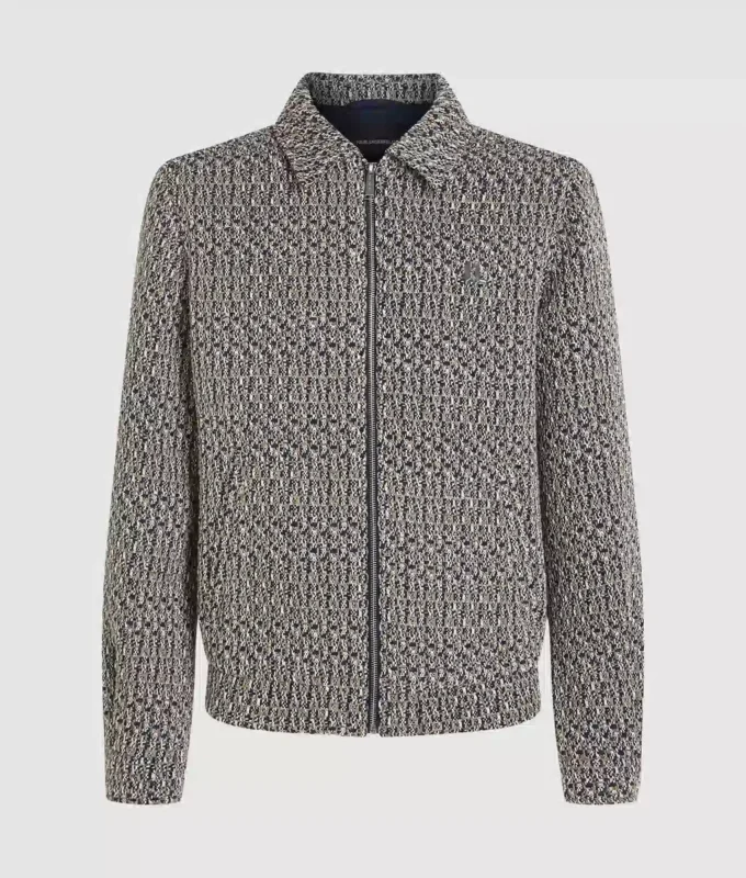 Bouclé-Tweedjacke mit Reißverschluss Bouclé-Tweedjacke mit Reißverschluss