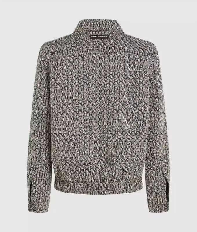 Bouclé-Tweedjacke mit Reißverschluss Bouclé-Tweedjacke mit Reißverschluss