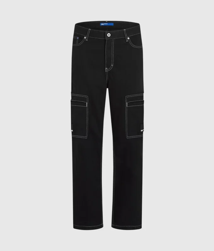 Cargohose mit Kontrastnähten
