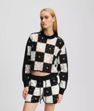 CROCHET CROPPED SWEATER