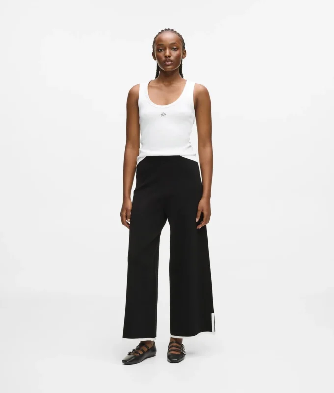 Culottes mit kontrastierenden Paspeln Culottes mit kontrastierenden Paspeln