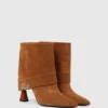 Debutante-Stiefeletten mit umgeschlagenem Schaft Debutante-Stiefeletten mit umgeschlagenem Schaft