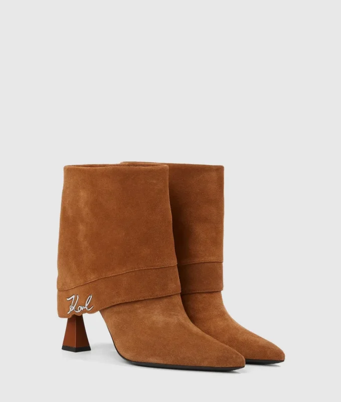Debutante-Stiefeletten mit umgeschlagenem Schaft Debutante-Stiefeletten mit umgeschlagenem Schaft