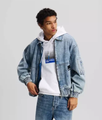 DENIM-BOMBERJACKE